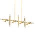 Dainolite Acasia 40" Wide LED Linear Chandelier Aged Brass