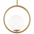 Dainolite Adrienna 10" Wide Pendant Aged Brass