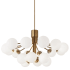 Dainolite Amanda 18 Light 36" Wide Chandelier Aged Brass