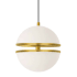 Dainolite Atomic 12" Wide LED Pendant Aged Brass