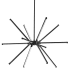 Dainolite Array 12 Light 22" Wide LED Sputnik Chandelier Matte Black