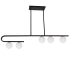 Dainolite Atlas 5 Light 44" Wide Linear Pendant Matte Black
