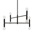 Dainolite Ava 8 Light 18" Wide Chandelier Matte Black