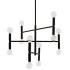 Dainolite Ava 12 Light 21" Wide Chandelier Matte Black