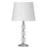 Dainolite Single Light 17" Tall Buffet Table Lamp with Crystal Accents Polished Chrome