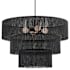 Dainolite Cadelaria 4 Light 40" Wide Waterfall Chandelier Black / Matte Black