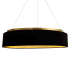 Dainolite Circulo 26" Wide LED Ring Chandelier Aged Brass / Black