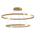 Dainolite Circulo 2 Light 32" Wide LED Pendant Aged Brass