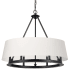 Dainolite Colby 6 Light 29" Wide Ring Chandelier Matte Black