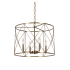 Dainolite Calah 4 Light 20" Wide Drum Chandelier Aged Brass