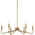 Dainolite Clayton 6 Light 26" Wide Chandelier Aged Brass