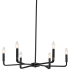 Dainolite Colette 6 Light 24" Wide Taper Candle Style Chandelier Matte Black