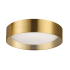 Dainolite Carmen 11" Wide LED Flush Mount Drum Ceiling Fixture Aged Brass / White