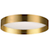 Dainolite Carmen 15" Wide LED Flush Mount Drum Ceiling Fixture Aged Brass / White