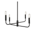 Dainolite Catalina 4 Light 24" Wide Taper Candle Style Chandelier Matte Black