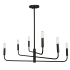 Dainolite Catalina 6 Light 32" Wide Taper Candle Style Chandelier Matte Black