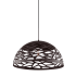 Dainolite Coral Single Light 16" Wide Pendant with Cutout Shade Matte Black
