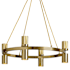 Dainolite Cerelia 8 Light 24" Wide Ring Chandelier Aged Brass
