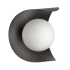 Dainolite Crescent 6" Tall Wall Sconce Matte Black