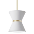 Dainolite Caterine 12" Wide Pendant Aged Brass / Gold / White