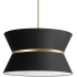 Dainolite Caterine 4 Light 24" Wide Pendant Aged Brass / Black