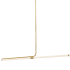 Dainolite Corvette 48" Wide LED Linear Pendant Aged Brass
