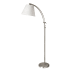 Dainolite 1 Light Floor Lamp Satin Chrome