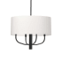 Dainolite Eleanor 4 Light 22" Wide Drum Chandelier Black / White