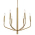 Dainolite Eleanor 6 Light 24" Wide Taper Candle Chandelier Aged Brass
