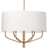 Dainolite Eleanor 6 Light 30" Wide Drum Chandelier White / Aged Brass