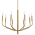Dainolite Eleanor 8 Light 32" Wide Taper Candle Chandelier Aged Brass