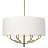 Dainolite Eleanor 8 Light 38" Wide Drum Chandelier Aged Brass / White