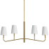 Dainolite Eleanor 4 Light 53" Wide Linear Chandelier Aged Brass