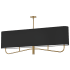 Dainolite Eleanor 4 Light 54" Wide Linear Chandelier Aged Brass