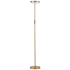 Dainolite Francine 54" Tall LED Torchiere Floor Lamp Aged Brass / White