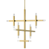 Dainolite Francesca 14 Light 36" Wide LED Abstract Chandelier Aged Brass