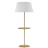 Dainolite Gretchen 63" Tall Dual Function Floor Lamp Aged Brass / White