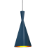 Dainolite Helsinki 8" Wide Mini Pendant Blue / Gold