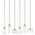 Dainolite Industrial Chic 6 Light 29" Wide Multi Light Pendant Aged Brass