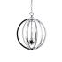 Dainolite Karland 3 Light 14" Wide Single Tier Globe Chandelier Polished Chrome