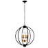 Dainolite Karland 6 Light 20" Wide Single Tier Globe Chandelier Matte Black