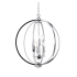 Dainolite Karland 6 Light 24" Wide Single Tier Globe Chandelier Polished Chrome