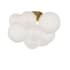 Dainolite Miles 3 Light 15" Wide Semi-Flush Ceiling Fixture Aged Brass