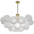 Dainolite Miles 8 Light 36" Wide Abstract Chandelier Aged Brass
