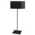 Dainolite Maine Single Light 61" Tall Buffet Floor Lamp with Rectangular Fabric Shade Black