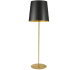 Dainolite Drum 69" Tall Floor Lamp Aged Brass / Black / Gold