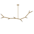 Dainolite Morgan 8 Light 60" Wide Abstract Chandelier Aged Brass