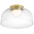 Dainolite Nadine 12" Wide Flush Mount Ceiling Fixture Aged Brass