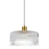 Dainolite Nadine 12" Wide Pendant Aged Brass / Clear