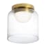 Dainolite Nadine 7" Wide Flush Mount Ceiling Fixture Aged Brass